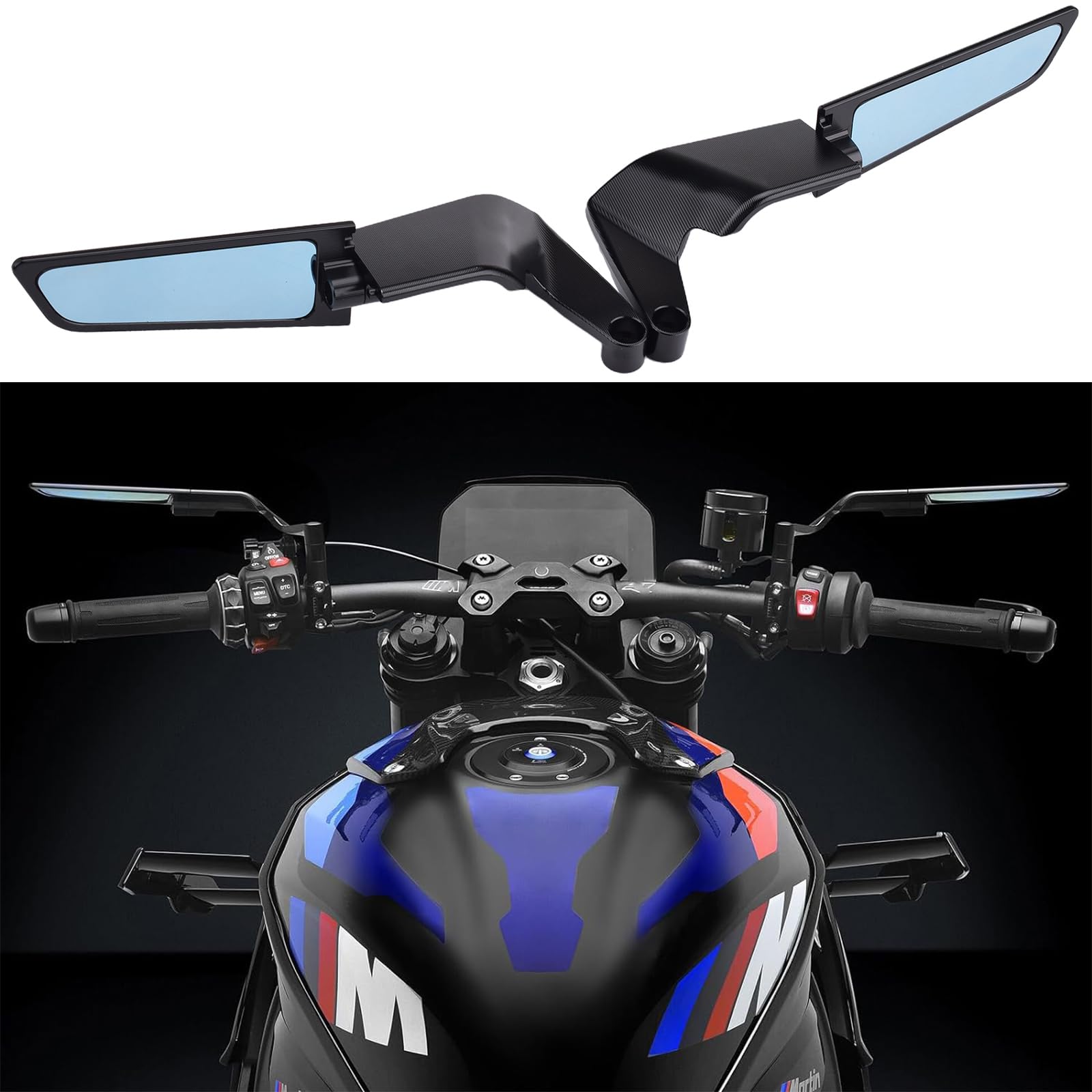 Amazon | バイク用ミラー「ステルス」翼型 対応車種 B-M-W M1000R(2023